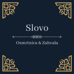 Paket Slovo (osmrtnica & zahvala)